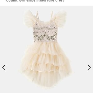 Tutu Du Monde Cream Embellished Tulle Dress